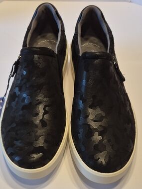 Clarks Black Slip-On Camouflage Patterned Sneaker